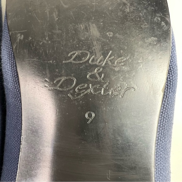 Duke & Dexter Blue Canvas Loafers Size 9 - Picture 10 of 12